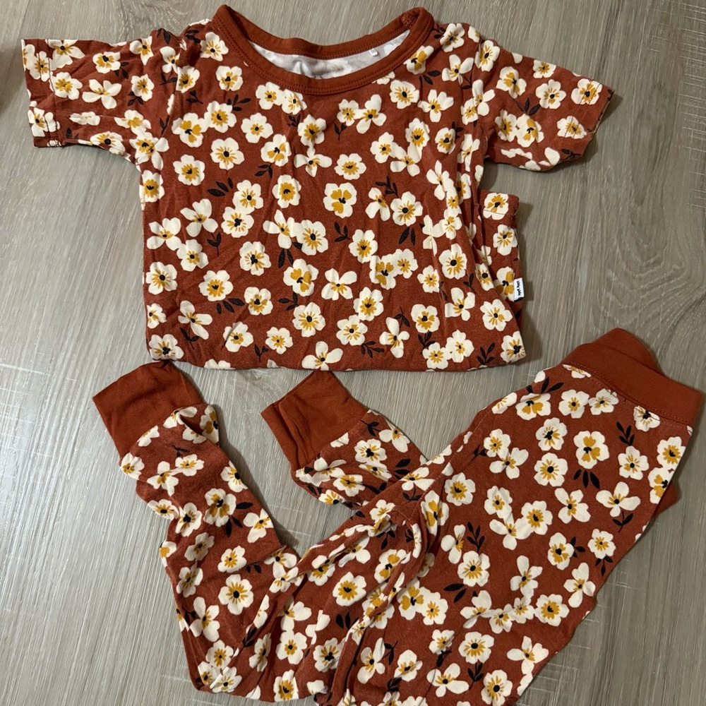 Little Sleepies Mocha Blossom Long Sleeve Set
